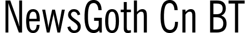 NewsGoth Cn BT font - NEWSGOTC.ttf