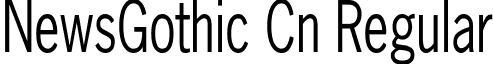 NewsGothic Cn Regular font - newsgot2.ttf