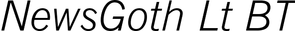 NewsGoth Lt BT font - NEWGOTLI.ttf