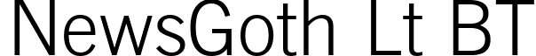 NewsGoth Lt BT font - NewGotLt.ttf