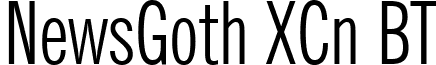 NewsGoth XCn BT font - NEWGOTXC.ttf