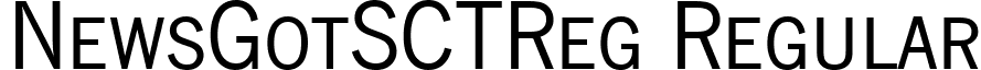 NewsGotSCTReg Regular font - NewsGotSCTReg.ttf