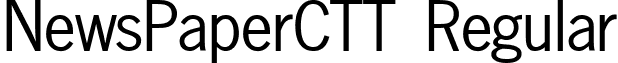 NewsPaperCTT Regular font - NWP45__C.TTF