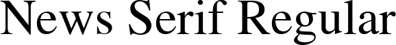 News Serif Regular font - NewsSerif.ttf