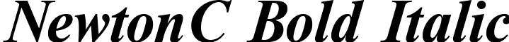 NewtonC Bold Italic font - NewtonC Bold Italic.ttf