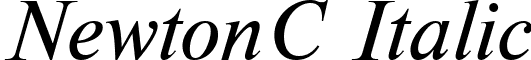NewtonC Italic font - NWTI.ttf