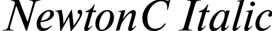 NewtonC Italic font - NewtonC-Italic.otf