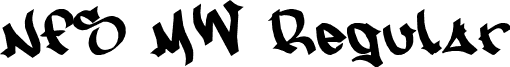 NfS MW Regular font - NfS_20MW.ttf