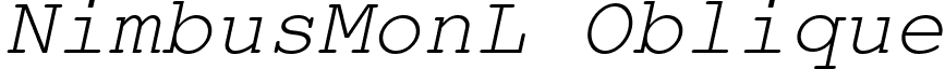 NimbusMonL Oblique font - NimbusMonLOblique.ttf