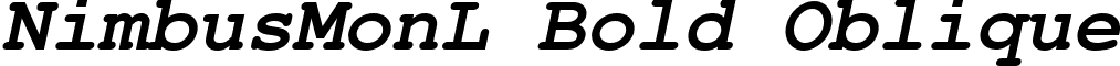 NimbusMonL Bold Oblique font - NimbusMonLBoldOblique.ttf