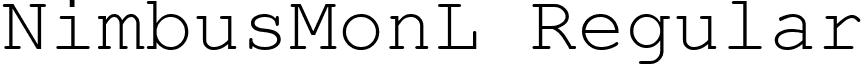 NimbusMonL Regular font - NimbusMonL.ttf