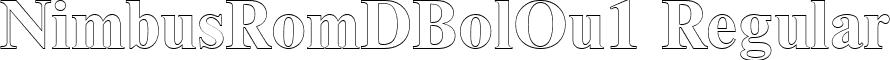 NimbusRomDBolOu1 Regular font - NimbusRomDBolOu1.ttf