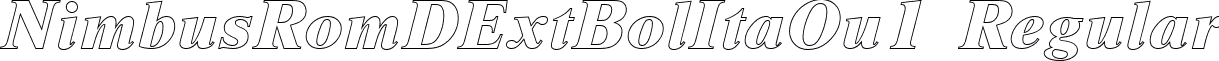 NimbusRomDExtBolItaOu1 Regular font - NimbusRomDExtBolItaOu1.ttf