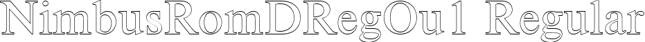 NimbusRomDRegOu1 Regular font - NimbusRomDRegOu1.ttf