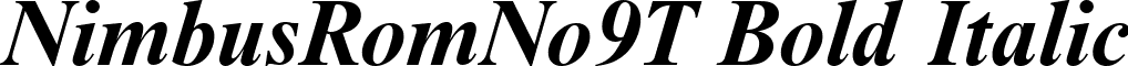 NimbusRomNo9T Bold Italic font - NimbusRomNo9TBoldItalic.ttf