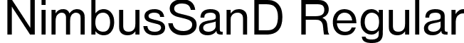 NimbusSanD Regular font - NimbusSanD.ttf