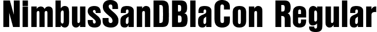 NimbusSanDBlaCon Regular font - NimbusSanDBlaCon.ttf