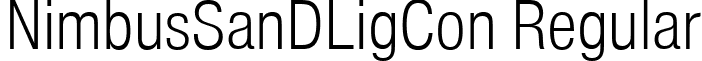 NimbusSanDLigCon Regular font - NimbusSanDLigCon.ttf