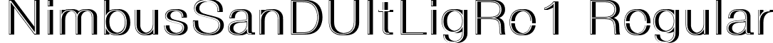 NimbusSanDUltLigRe1 Regular font - NimbusSanDUltLigRe1.ttf