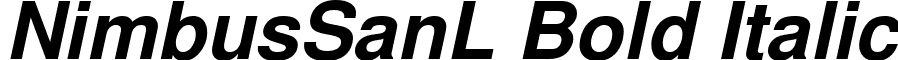 NimbusSanL Bold Italic font - NimbusSanLBoldItalic.ttf