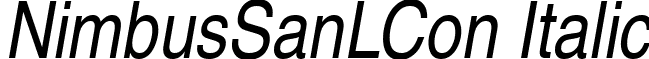 NimbusSanLCon Italic font - NimbusSanLConItalic.ttf