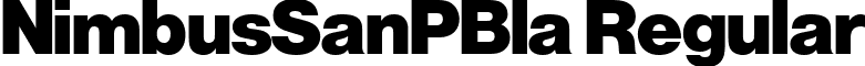 NimbusSanPBla Regular font - NimbusSanPBla.ttf