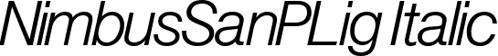 NimbusSanPLig Italic font - NimbusSanPLigItalic.ttf