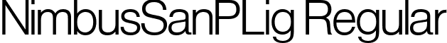 NimbusSanPLig Regular font - NimbusSanPLig.ttf