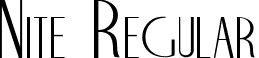 Nite Regular font - NiteRegular.ttf