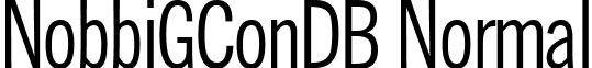 NobbiGConDB Normal font - NobbiGConDBNormal.ttf