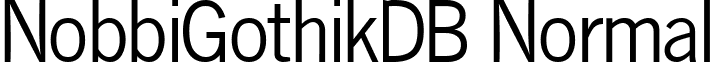 NobbiGothikDB Normal font - NobbiGothikDBNormal.ttf