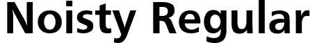 Noisty Regular font - noisty.ttf