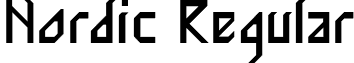 Nordic Regular font - nordic.ttf