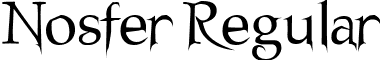 Nosfer Regular font - Nosfer.ttf