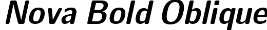 Nova Bold Oblique font - NovaBoldOblique.ttf