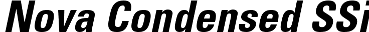 Nova Condensed SSi font - NovaCondensedSSiBoldCondensedItalic.ttf