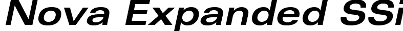 Nova Expanded SSi font - nova expanded ssi bold expanded italic.ttf