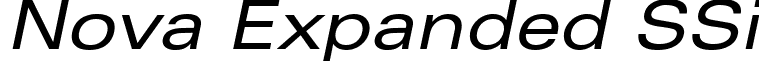 Nova Expanded SSi font - NovaExpandedSSiExpandedItalic.ttf