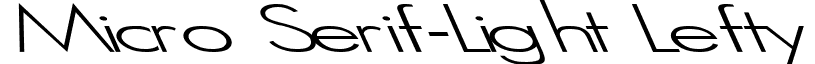 Micro Serif-Light Lefty font - MicroSerifLightLefty.ttf