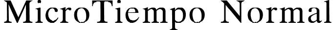 MicroTiempo Normal font - MicroTiempoNormal.ttf