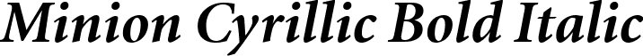 Minion Cyrillic Bold Italic font - MINIOBI.ttf