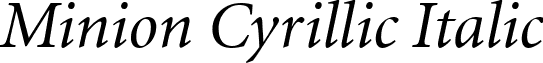 Minion Cyrillic Italic font - MINIOI.ttf