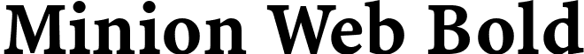 Minion Web Bold font - MinionWebBold.ttf
