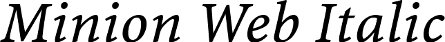 Minion Web Italic font - MinionWebItalic.ttf