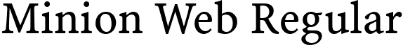 Minion Web Regular font - MinionWeb.ttf