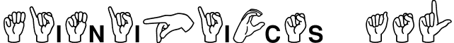 MiniPics ASL font - MiniPics-ASL.ttf