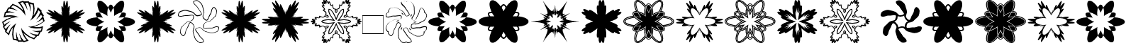 MiniPics-Snowflakes Roman font - MiniPics-Snowflakes.ttf