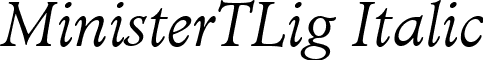 MinisterTLig Italic font - MinisterTLigItalic.ttf