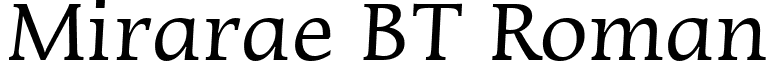 Mirarae BT Roman font - mirarae bt.ttf