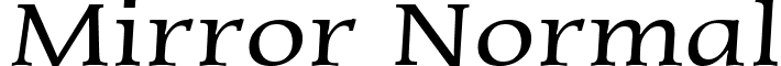 Mirror Normal font - mirrn.ttf